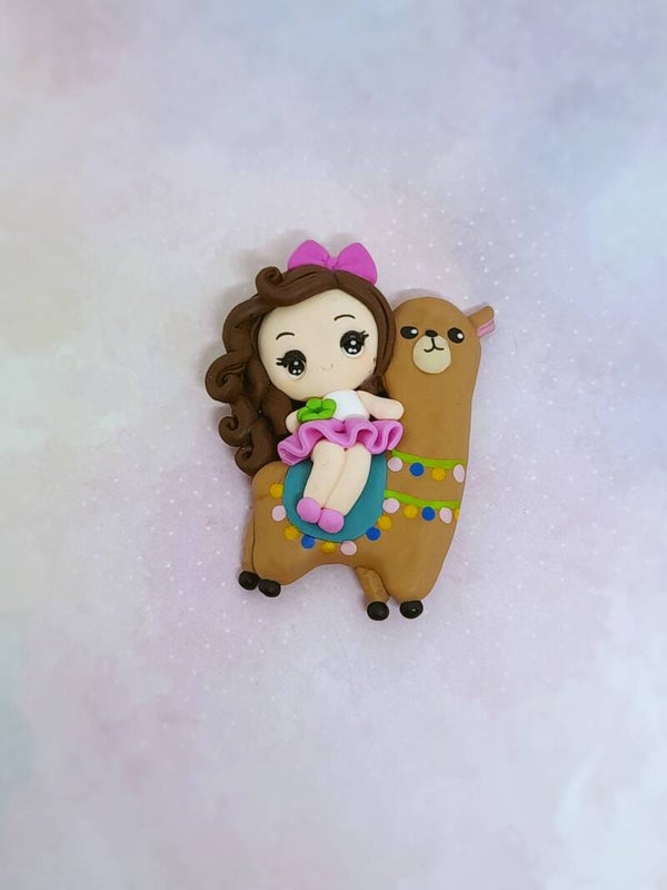 Brown lama girl brown hair