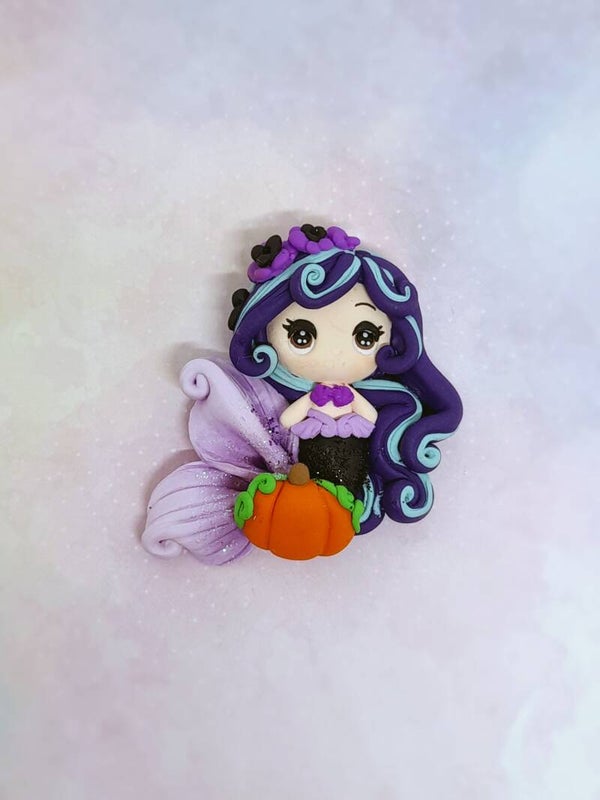 Mermaid pumpkin purple