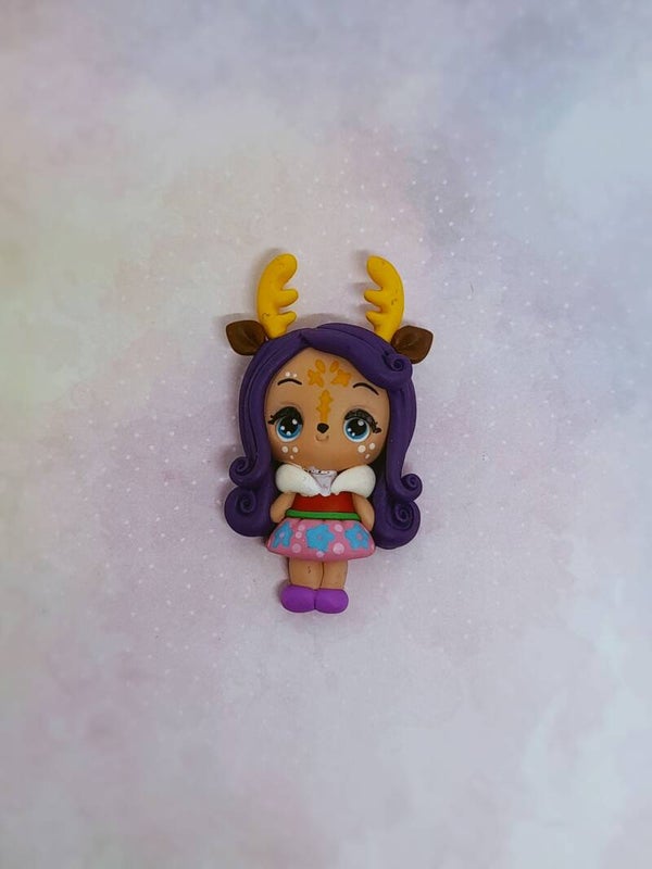 Christmas girl purple hair