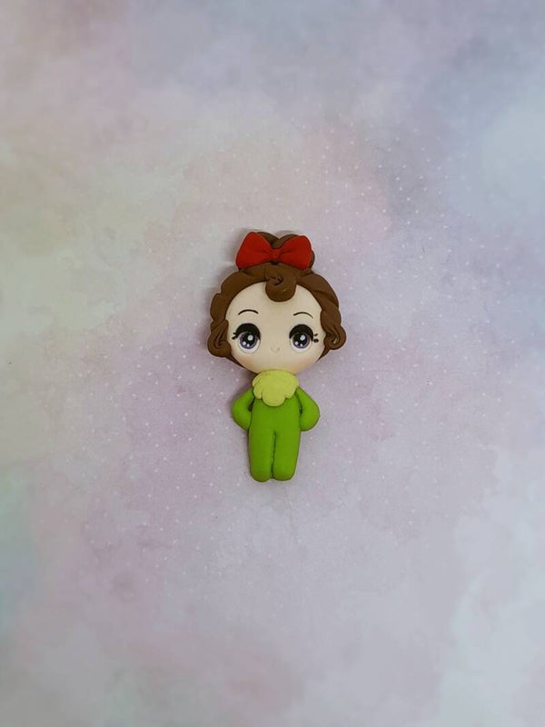 Christmas girl green clothes