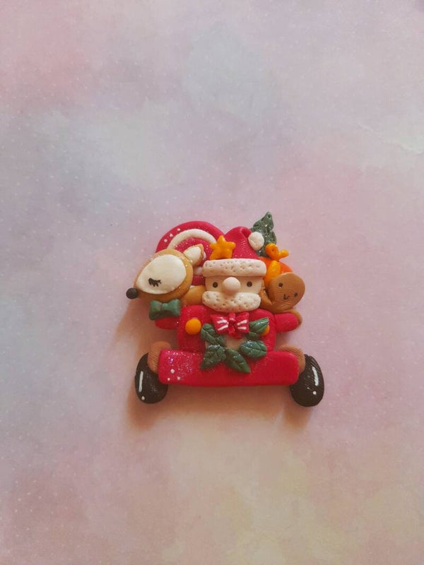 Kerstman in de auto