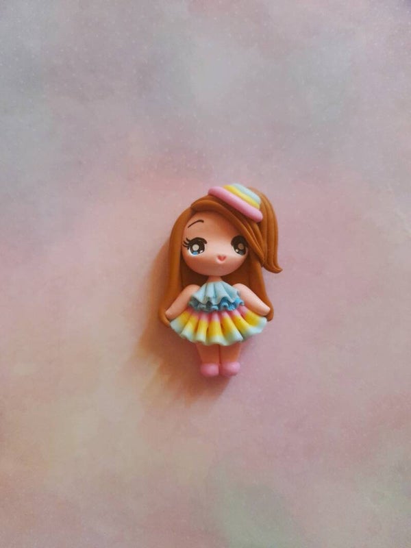 Rainbow girl dress blue