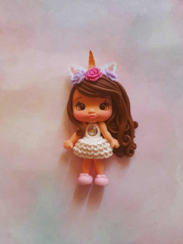 Unicorn girl white dress
