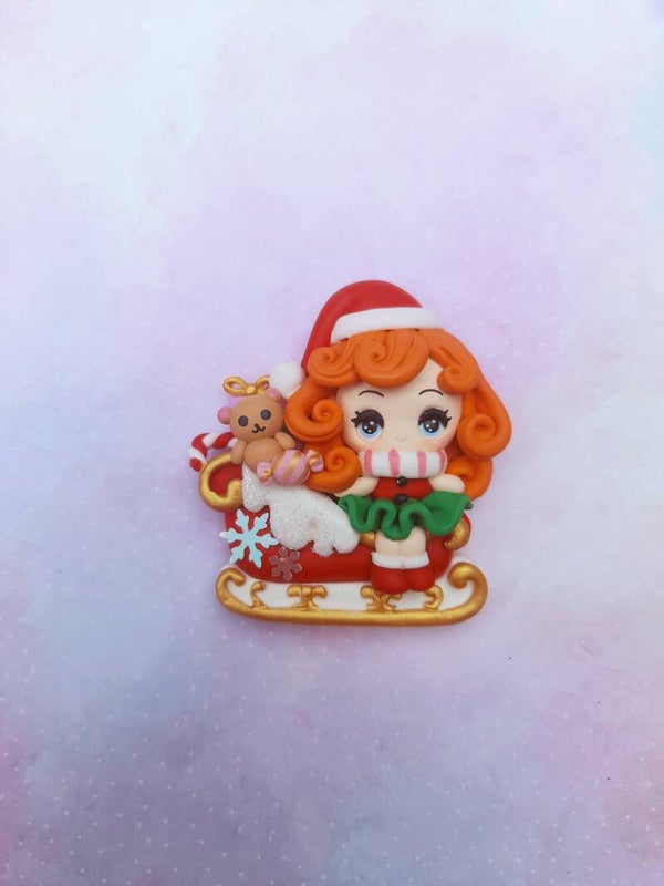 Girl with sleigh orange hair