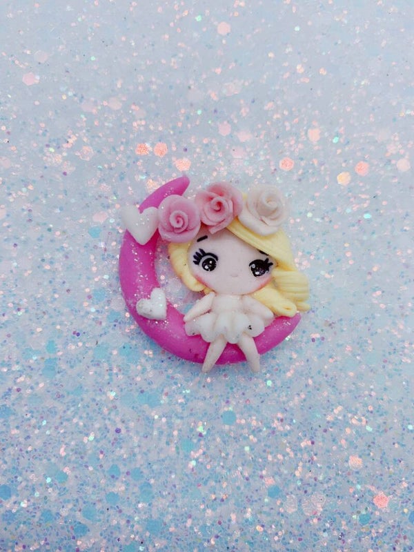 Girl on the pinkmoon