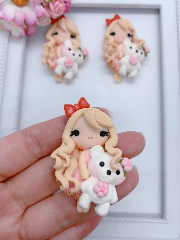 Meisje met witte bear