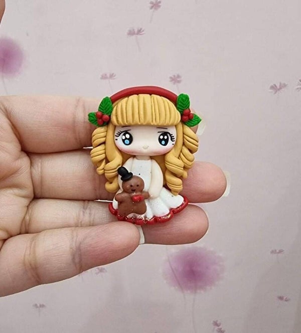 Kerst meisje witte jurk