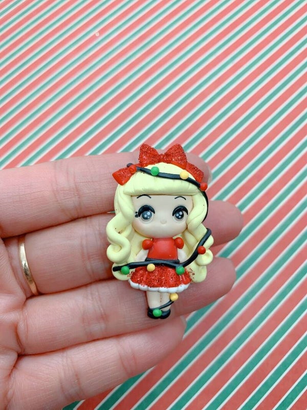 Kerst meisje blond haar