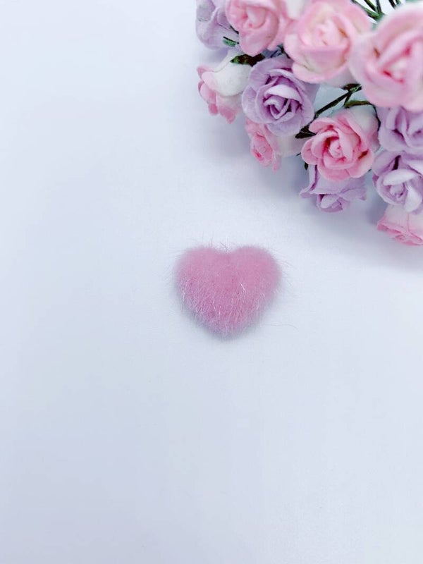 Hart fluffy lichtroze