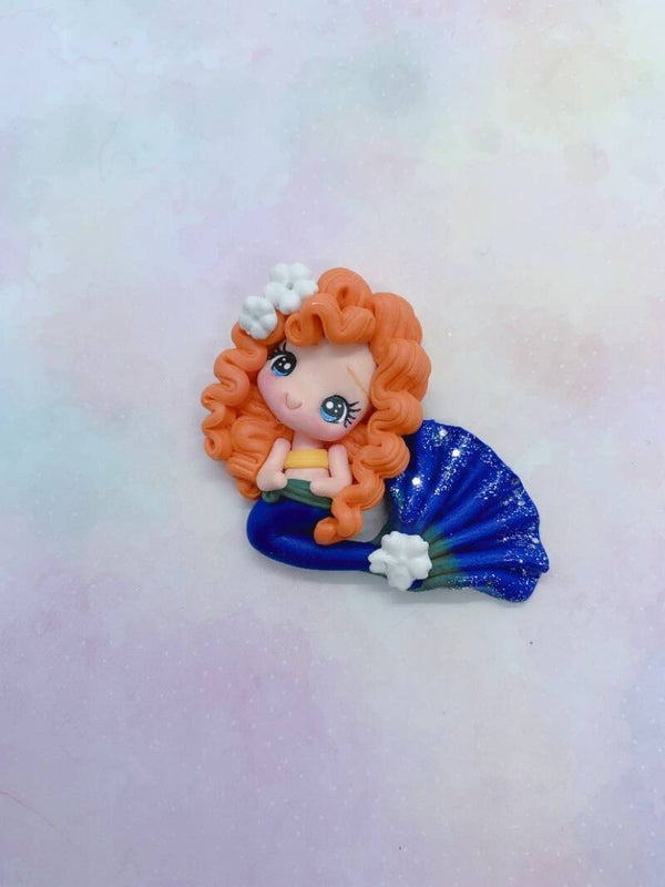 Mermaid blauw oranje