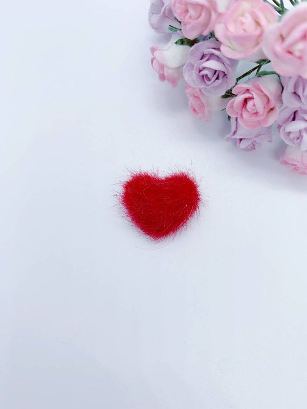 Hart fluffy rood