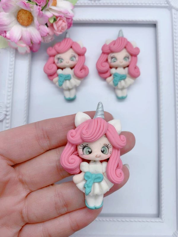 Unicorn meisje roze haar