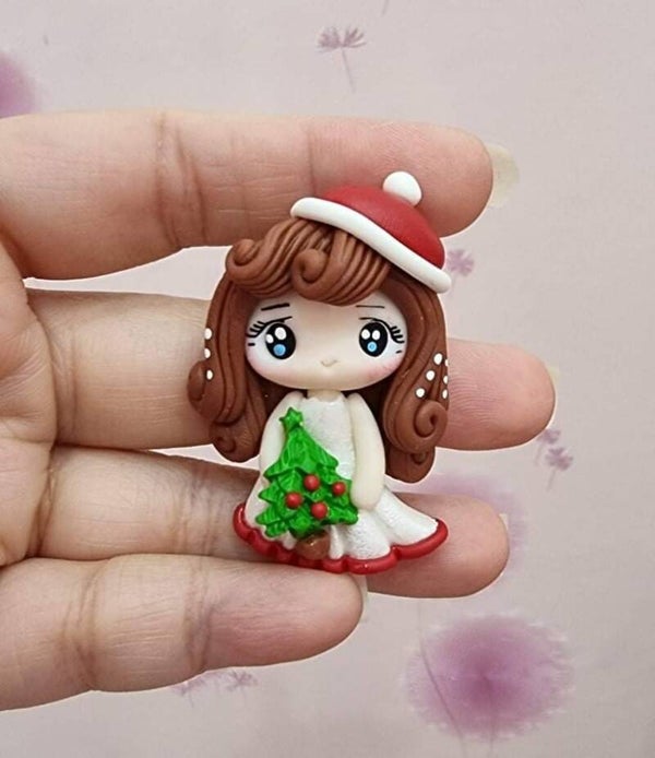 Kerst meisje witte jurk