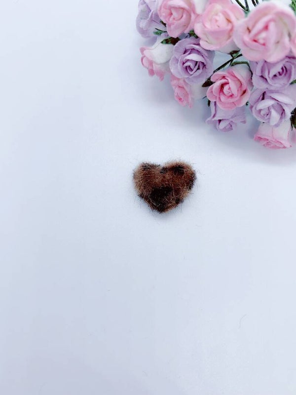 Hart fluffy panter donkerbruin