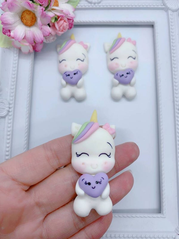 Unicorn met paarse hartje