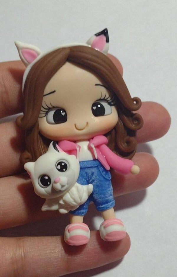 Gabby with cat