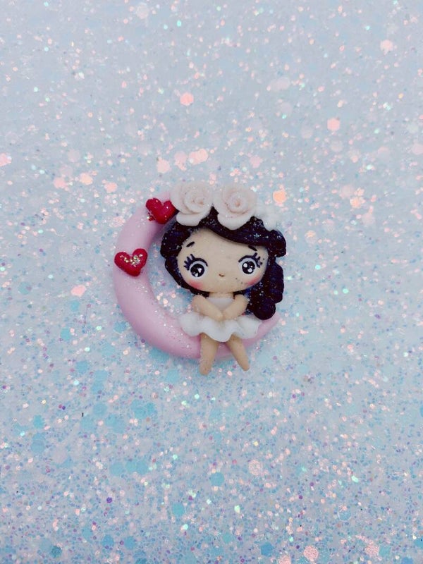 Girl on the pinkmoon