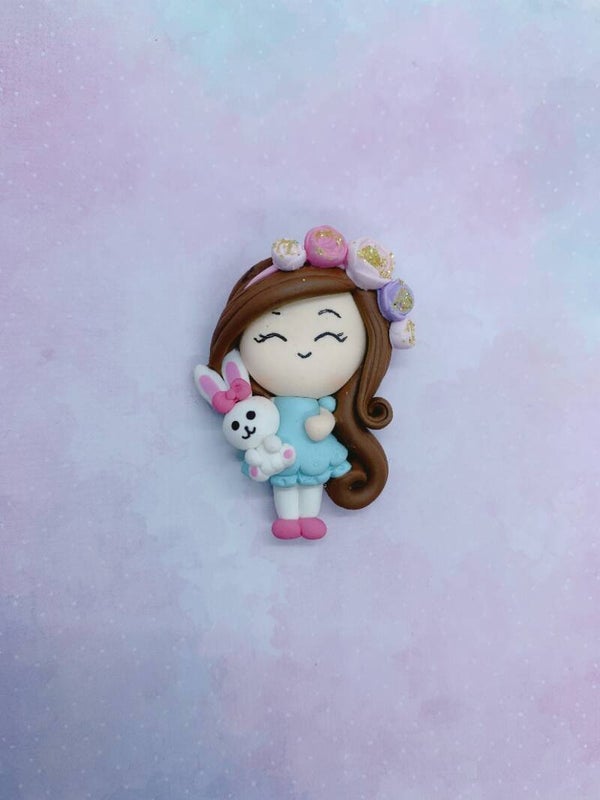 Easter girl blue dress