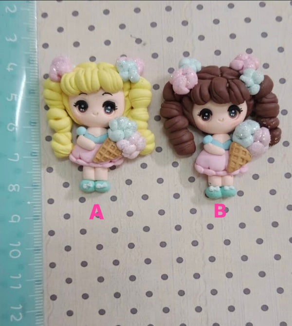 Ice cream girl pastel colour
