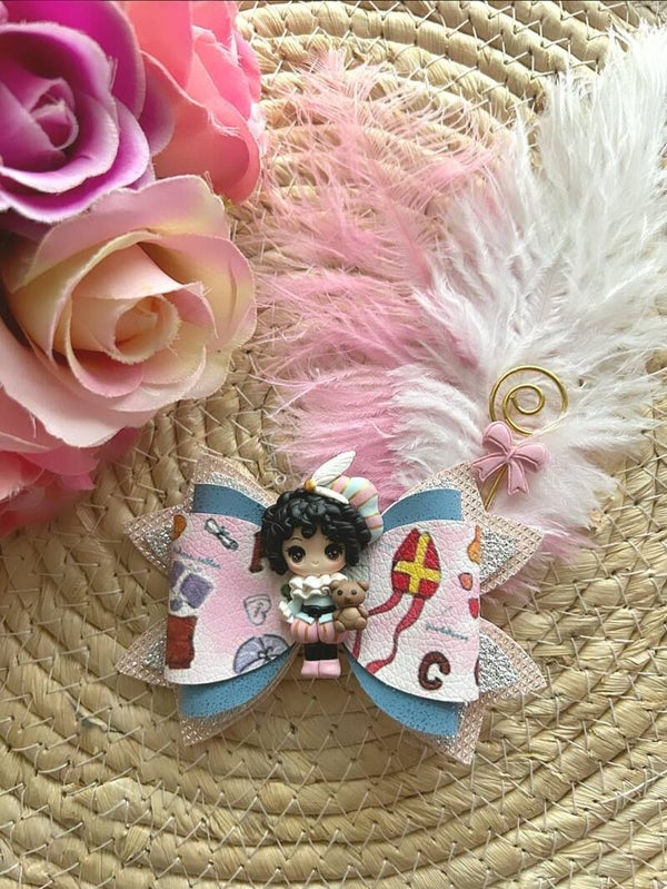 Sinterklaas Luxe strik Piet blauw+roze