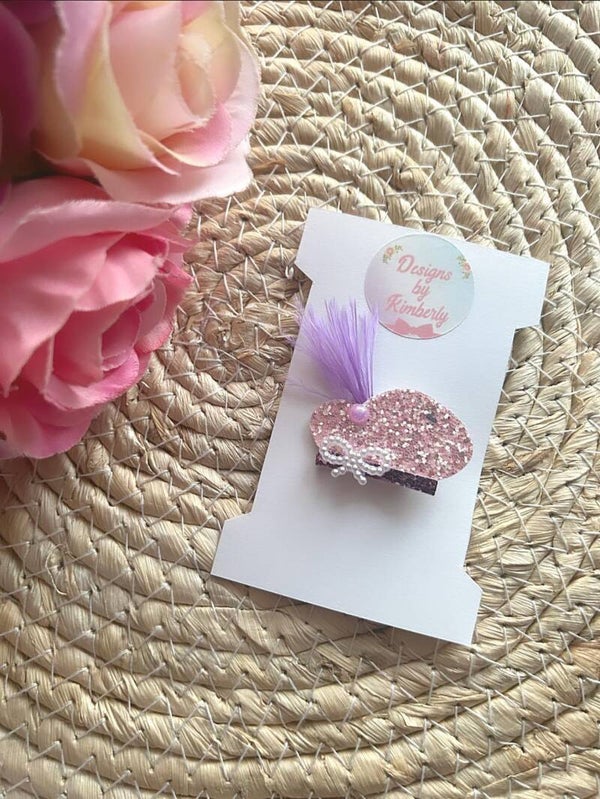 Haarstrik pietenmuts roze+paars