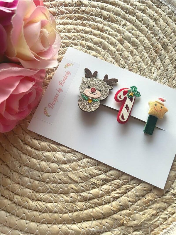 Haarstrikjes Kerst set