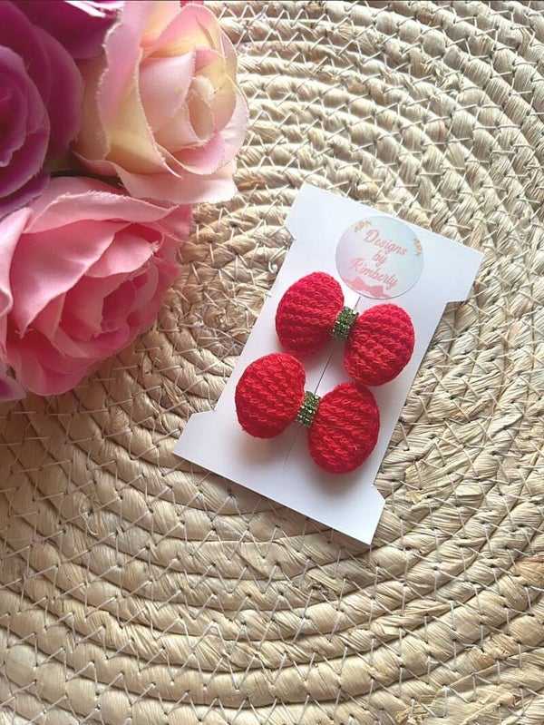 Kerst strik set rood