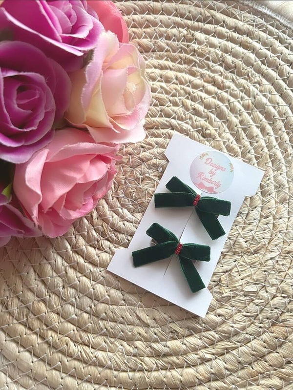 Fluweel set groen