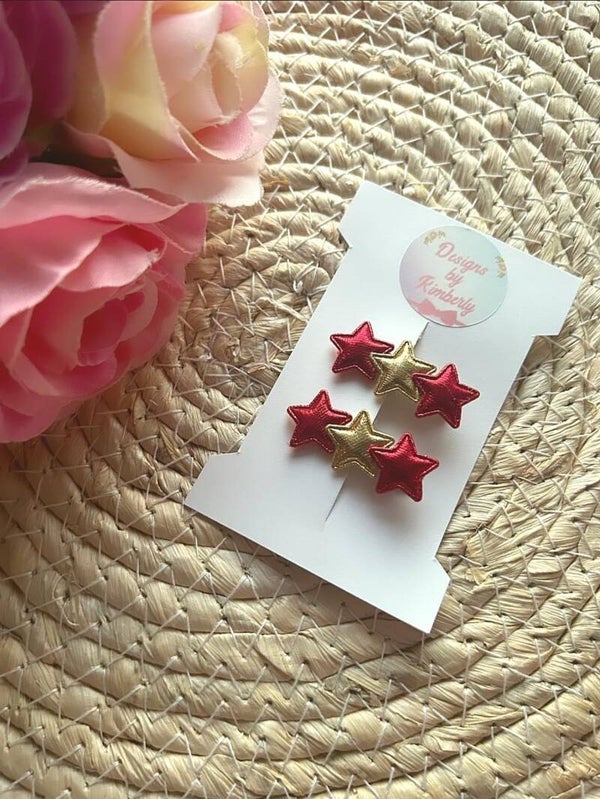 3 sterren set rood+goud