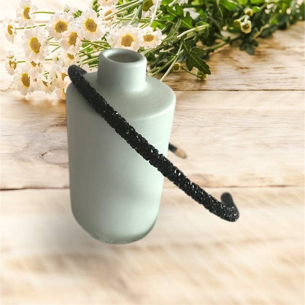 Diadeem rhinestone zwart