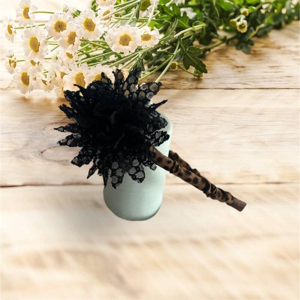Diadeem panter print zwart