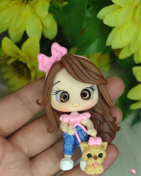 Girl with dog