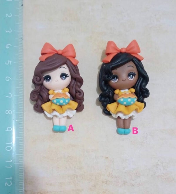 Girl orange bow B