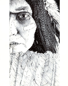 Ritratto donna con penna BIC