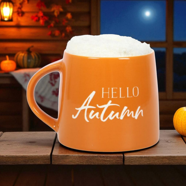 Mug Hello Autumn orange
