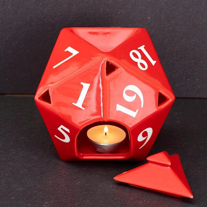 Brûle-parfum dé gaming D20