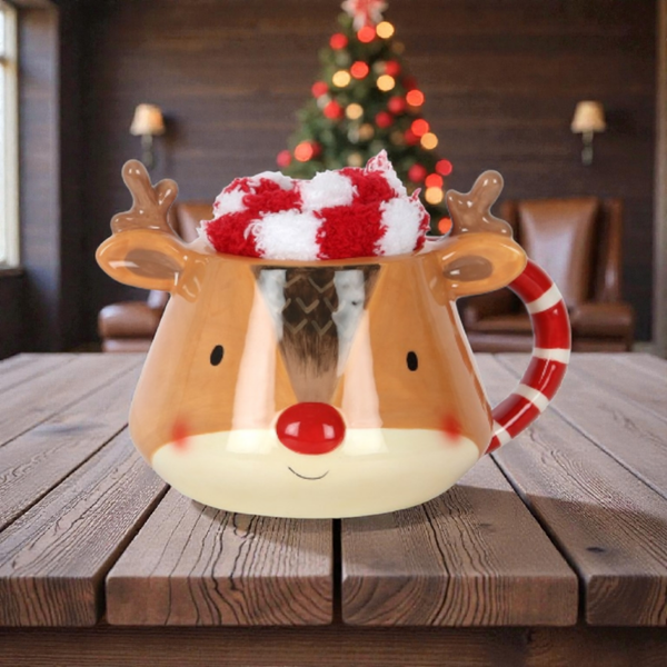 Mug Renne avec chaussettes
