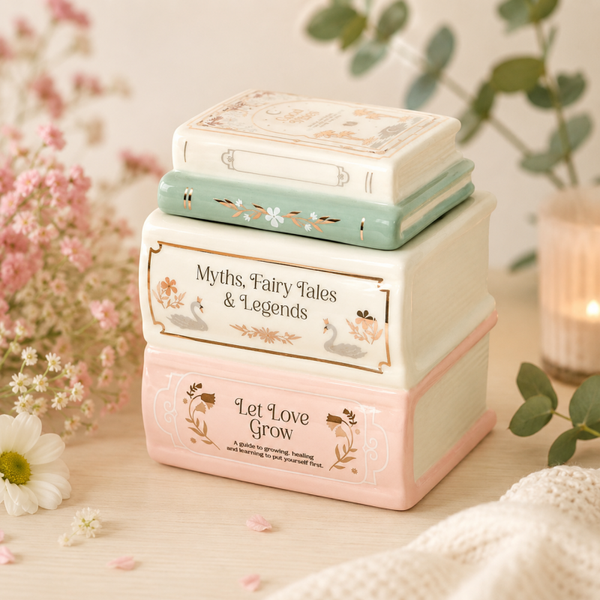 Brûle-parfum pile de livre