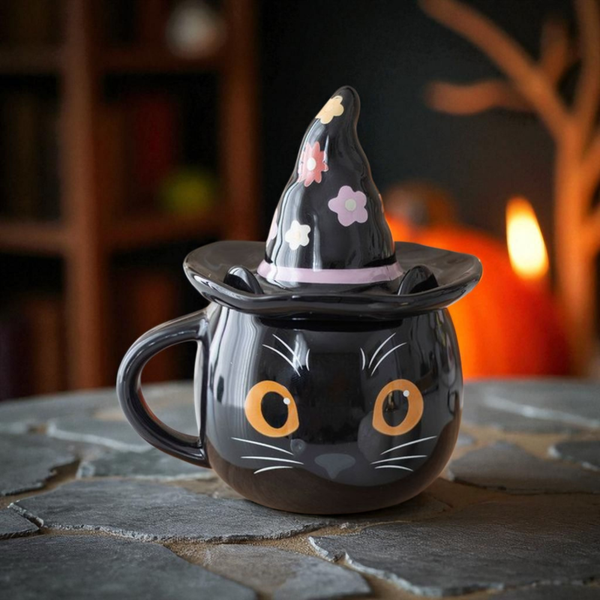 Mug chat de sorcière rétro