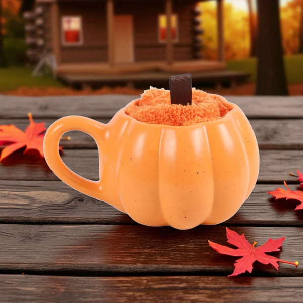 Mug citrouille orange + chaussettes