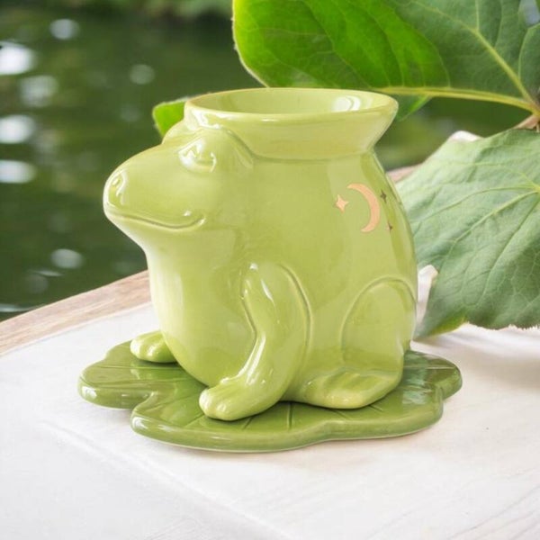 Brûle-parfum grenouille verte
