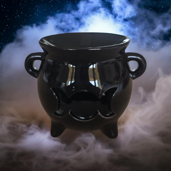 Brûle-parfum Chaudron Noir Lune