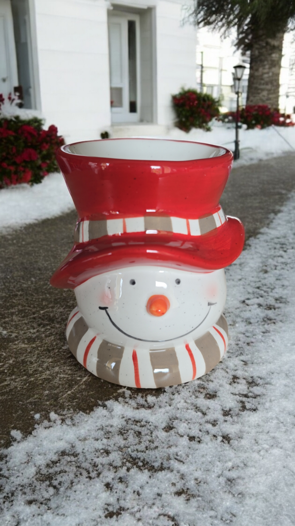 Brûle-parfum Buste Bonhomme de Neige