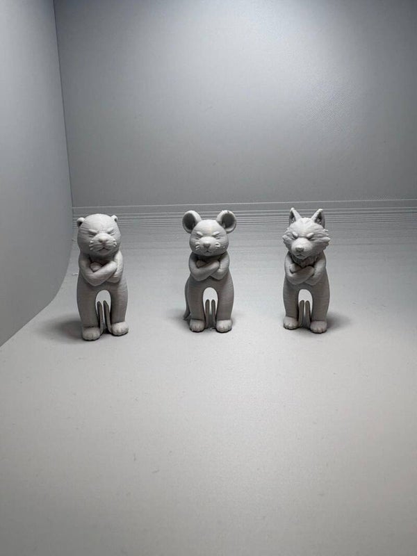 Praktische & witzige Tütenklammern (Otter, Maus, Wolf) – Dekorativer DIY-Rohling