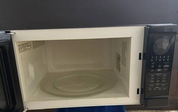 Compact Microwave Oven – White/Black