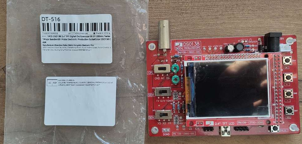 DSO138 2.4" TFT Digitales Oszilloskop - ohne Gehäuse - fertig aufgebaut