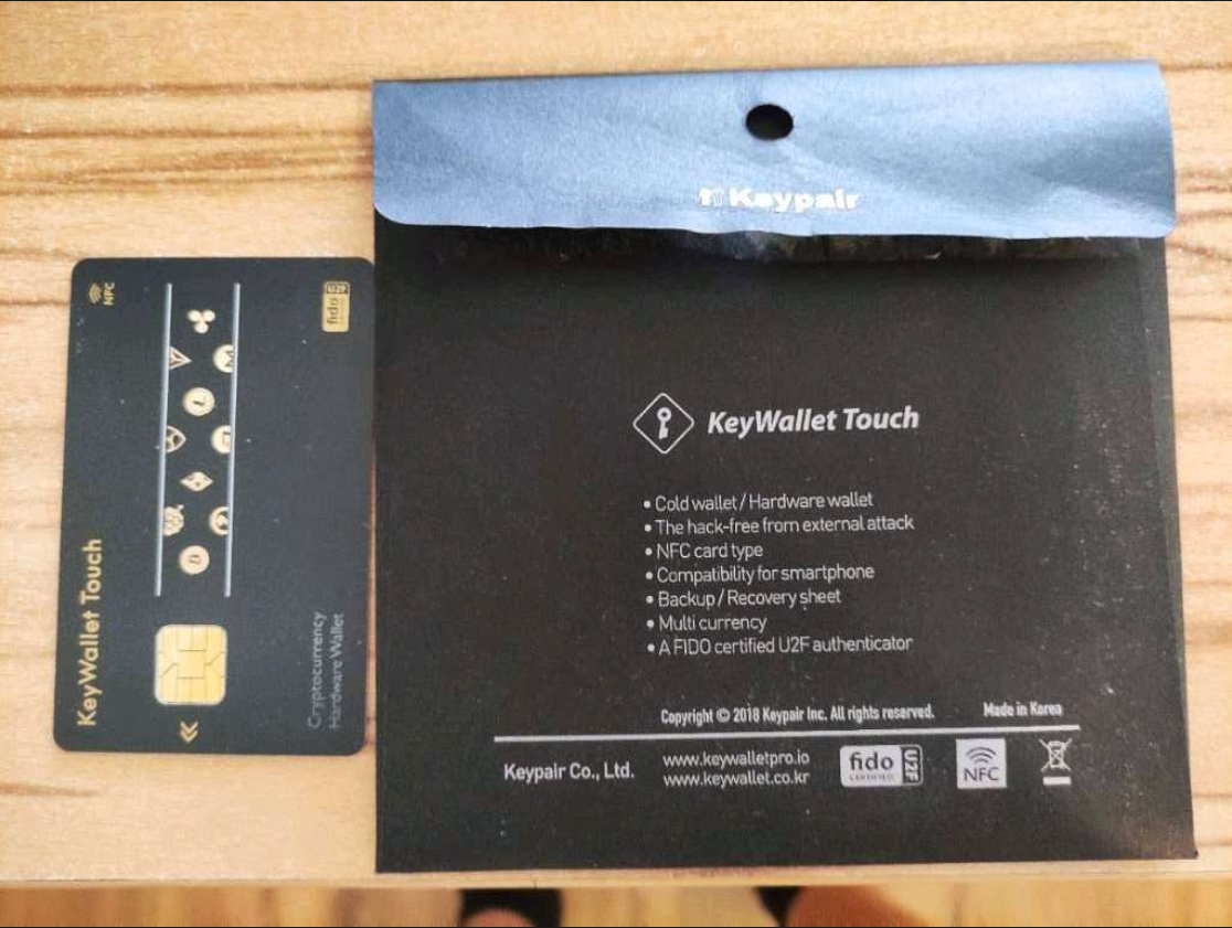 KeyWallet Touch Bitcoin Wallet in Kreditkarten Größe