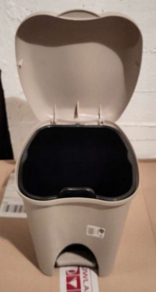 6 Liter Trettmülleimer Tortora Grau Optik