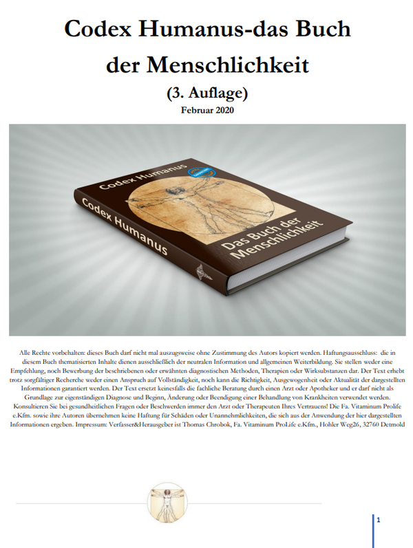 2020 - Codex Humanus - Band 3 - via Telegram Zugang bzw. als Link zum Download