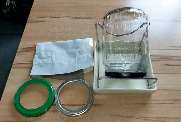 Sprossenglas mit 3 Filter und 3 Deckeln